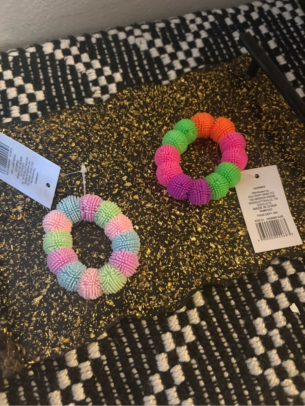 Set of 2 Pom Pom Bracelets